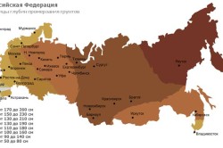 карта глубины промерзания грунта.